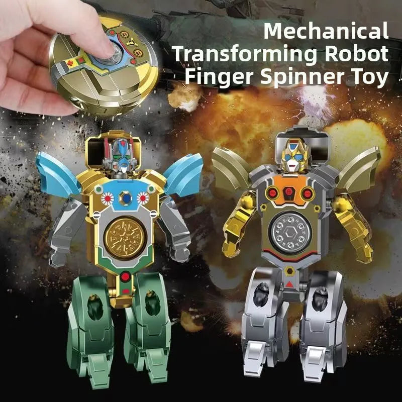 🤖🦖 Aurelialiving Transformable Finger Spinner, Dual Mechanical & Dinosaur Versions