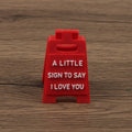 1Pc 3D Printed Mini I Love You Sign, Cute Desktop Ornament Gift for Friends