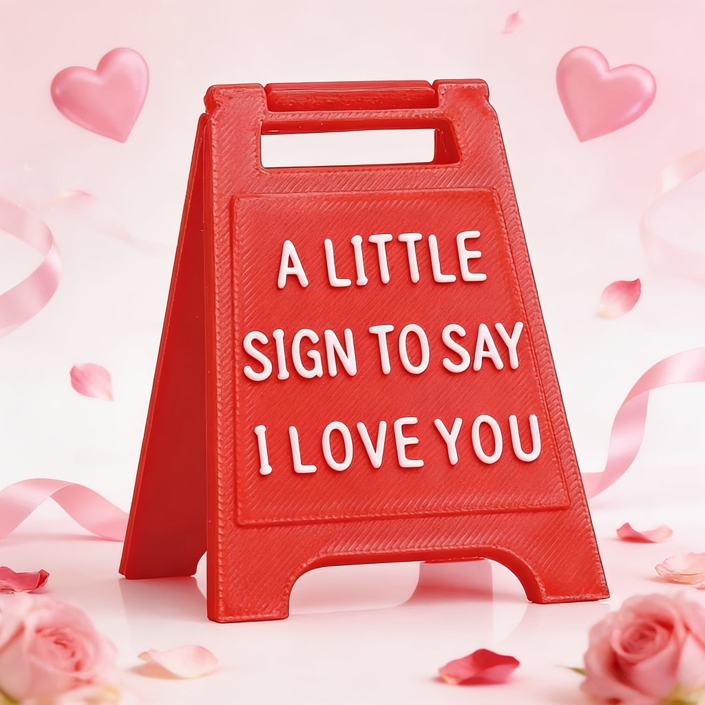 1Pc 3D Printed Mini I Love You Sign, Cute Desktop Ornament Gift for Friends