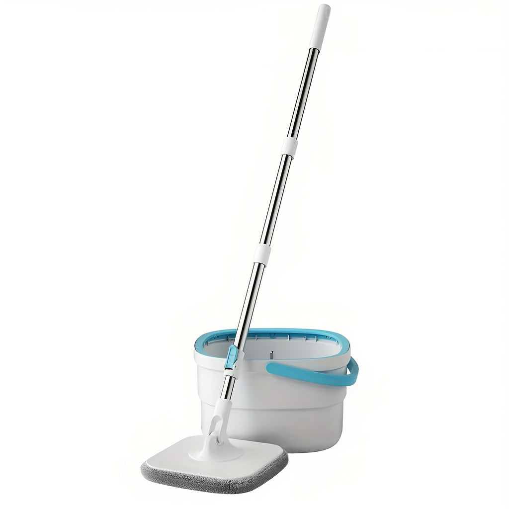 Wet Dry Spin Mop Set with 2 Microfiber Mop Pads