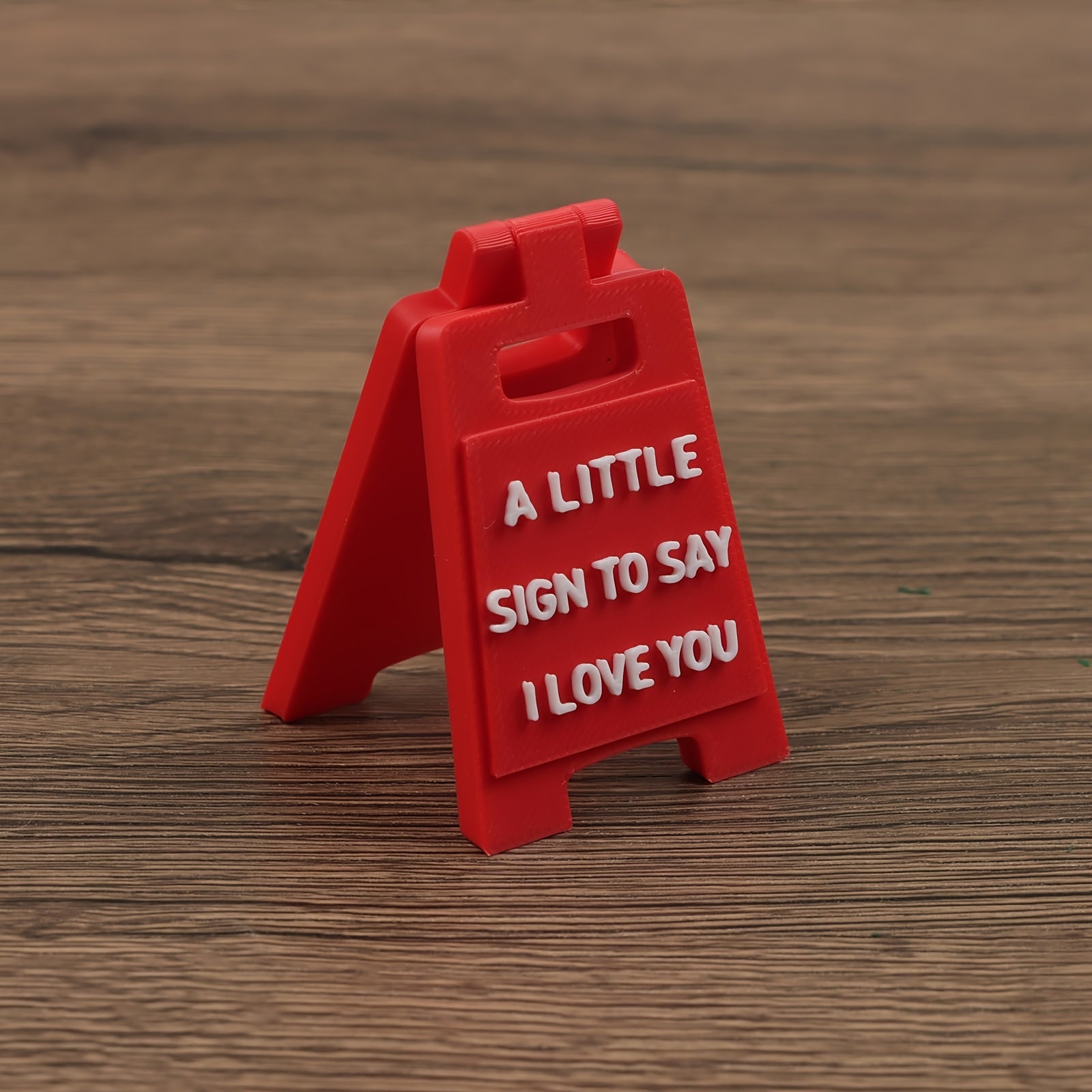 1Pc 3D Printed Mini I Love You Sign, Cute Desktop Ornament Gift for Friends