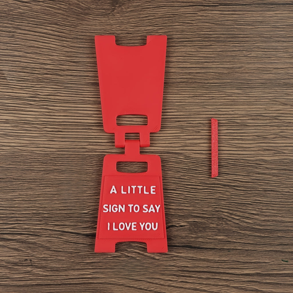 1Pc 3D Printed Mini I Love You Sign, Cute Desktop Ornament Gift for Friends