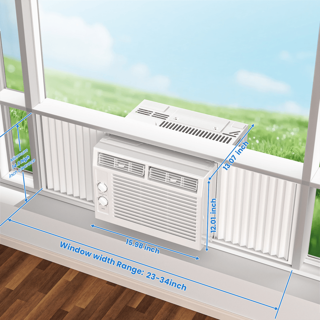 10000 BTU 3-in-1 Window AC Cooling Dehumidifier with Timer Easy Install