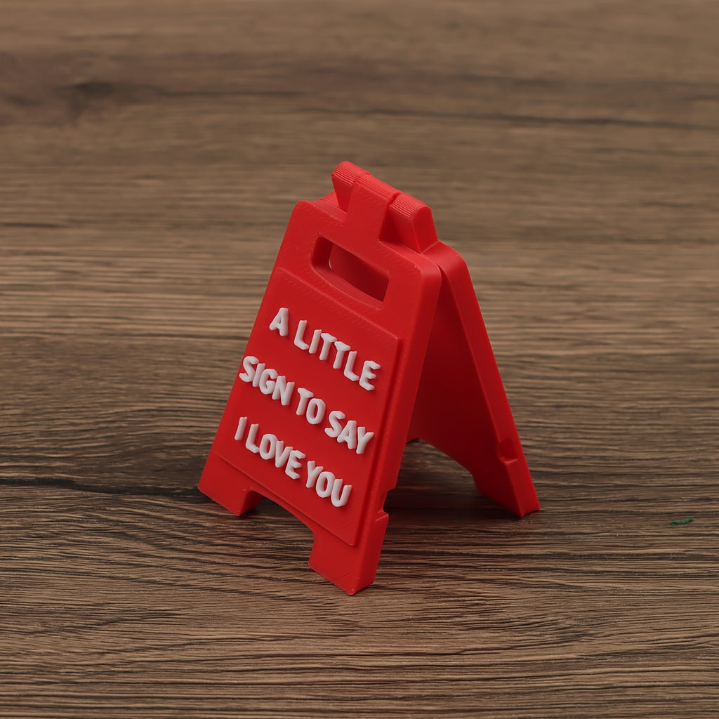 1Pc 3D Printed Mini I Love You Sign, Cute Desktop Ornament Gift for Friends