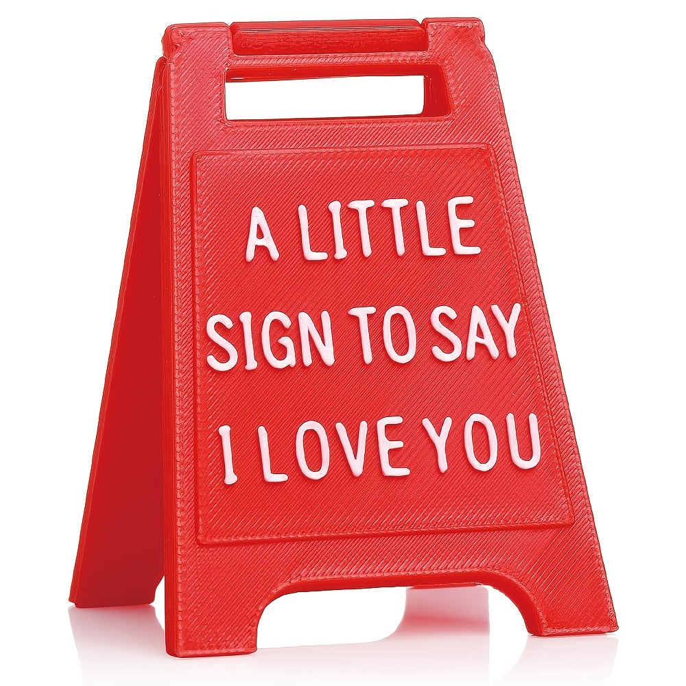 1Pc 3D Printed Mini I Love You Sign, Cute Desktop Ornament Gift for Friends