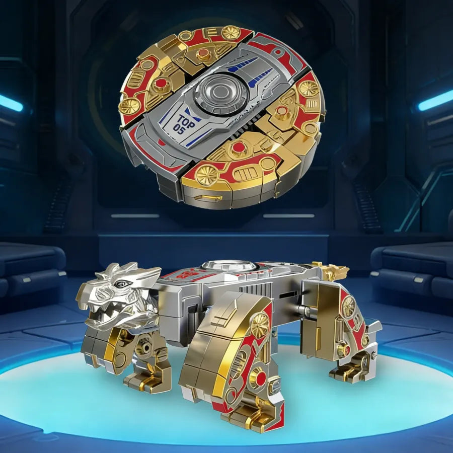 🤖🦖 Aurelialiving Transformable Finger Spinner, Dual Mechanical & Dinosaur Versions