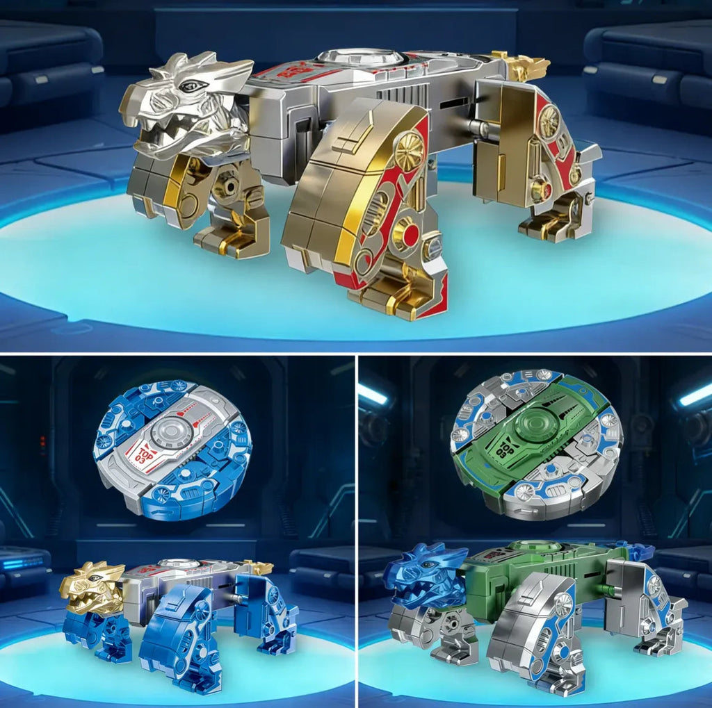 🤖🦖 Aurelialiving Transformable Finger Spinner, Dual Mechanical & Dinosaur Versions