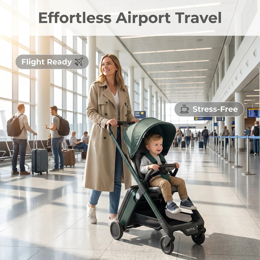 Fast Folding Lightweight Baby Stroller Easy Storage for Travel & Daily Walks