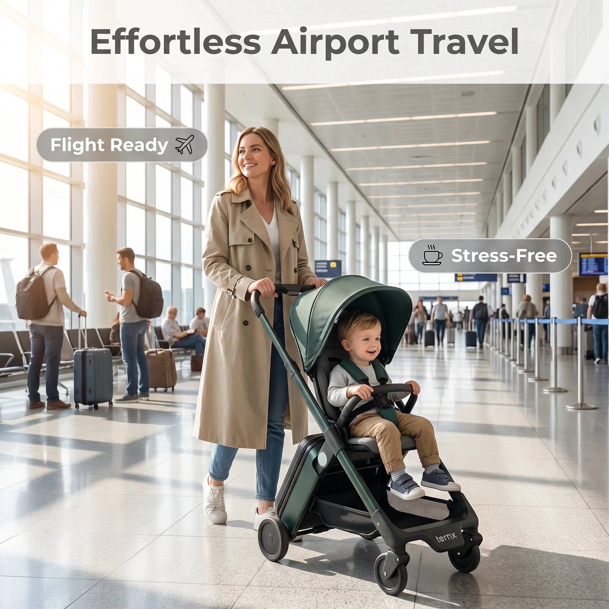 Fast Folding Lightweight Baby Stroller Easy Storage for Travel & Daily Walks