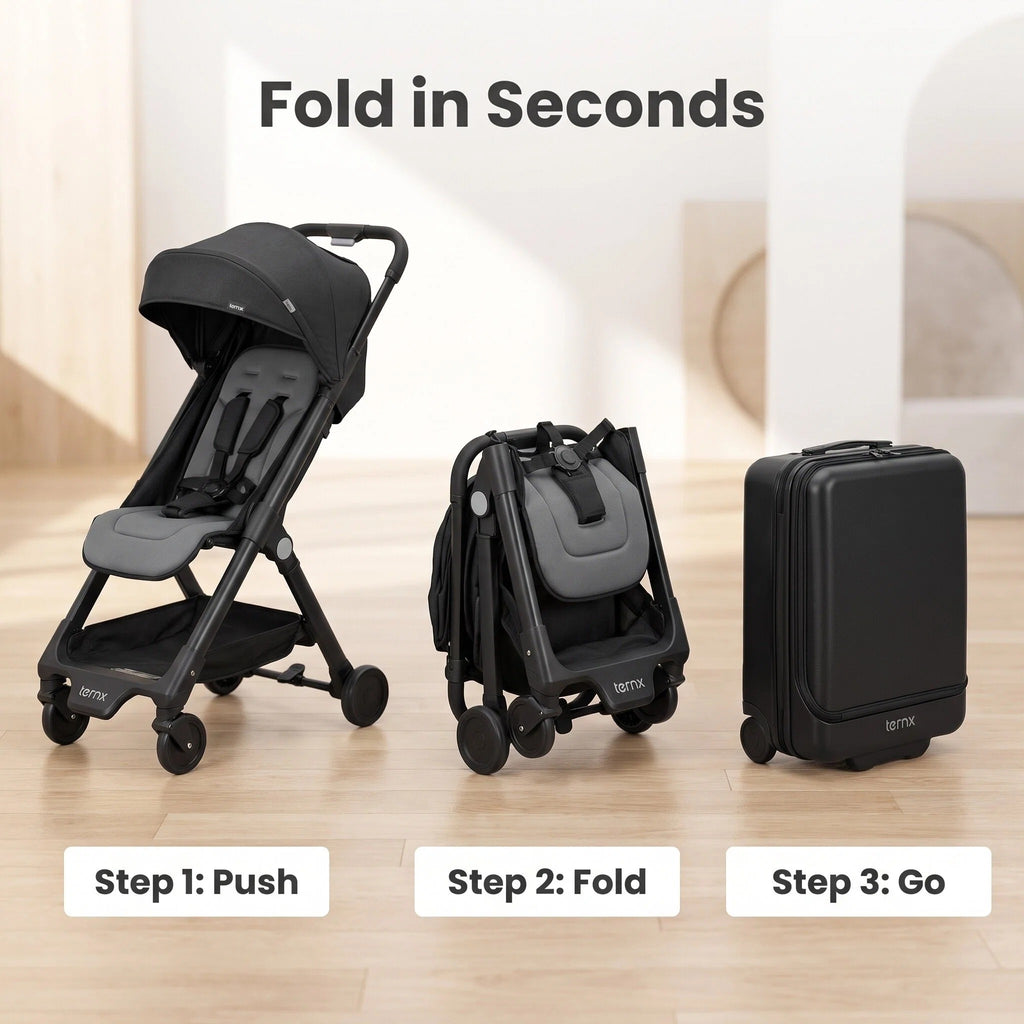 Fast Folding Lightweight Baby Stroller Easy Storage for Travel & Daily Walks