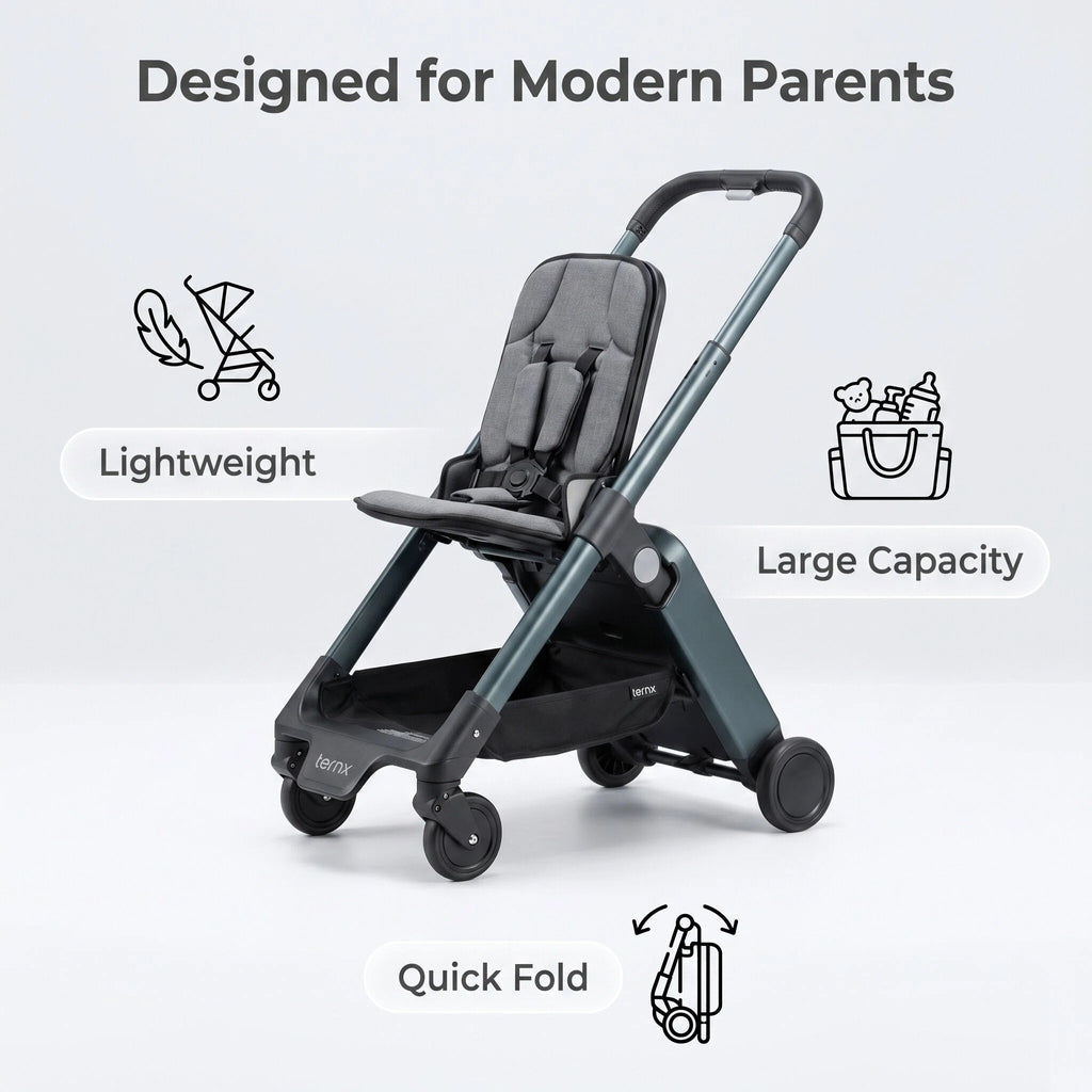 Fast Folding Lightweight Baby Stroller Easy Storage for Travel & Daily Walks