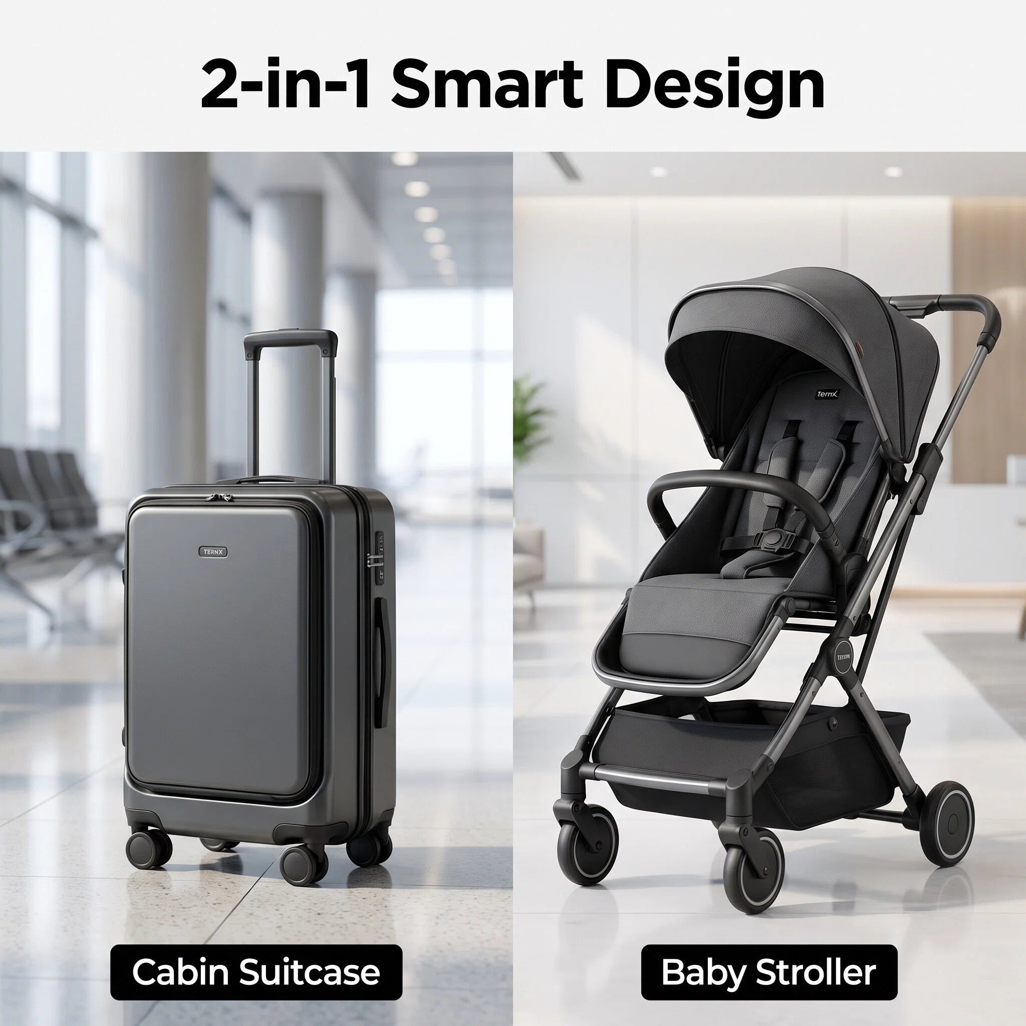 Fast Folding Lightweight Baby Stroller Easy Storage for Travel & Daily Walks